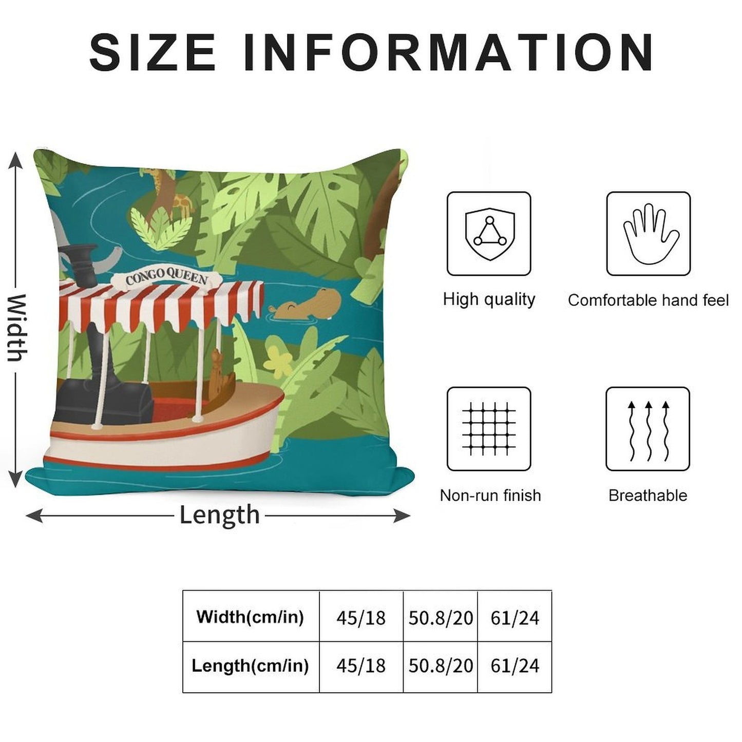 Cruising The Jungle Soft Skin-Friendly Throw Pillow