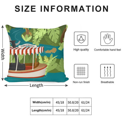 Cruising The Jungle Soft Skin-Friendly Throw Pillow