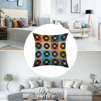 Album,Vinyl Record,Music Poster Linen Throw Pillow Cover