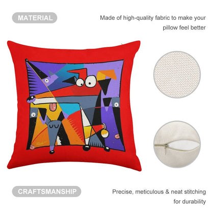 Derpism Linen Throw Pillow Cover