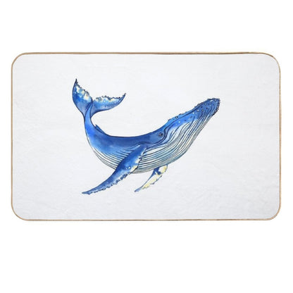 Watercolor Whale  Absorbent Bath Mat