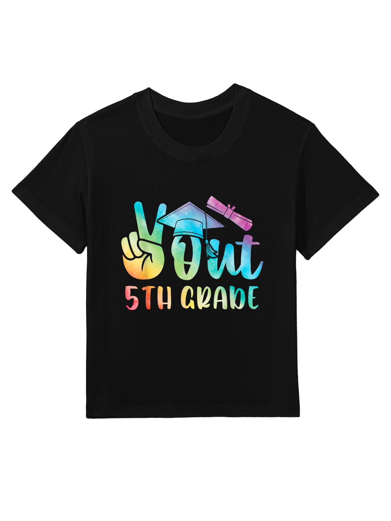 Peace Out 5th Grade Graduation Shirt Tie Dye Kids Kids T-Shirt