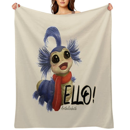 Labyrinth Worm Throw Blanket