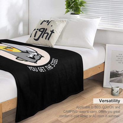 MESS WITH 'TIEL YOU GET THE STEEL Throw Blanket