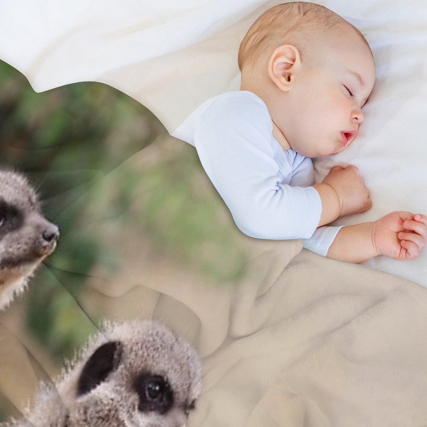 Meerkat Family Throw Blanket