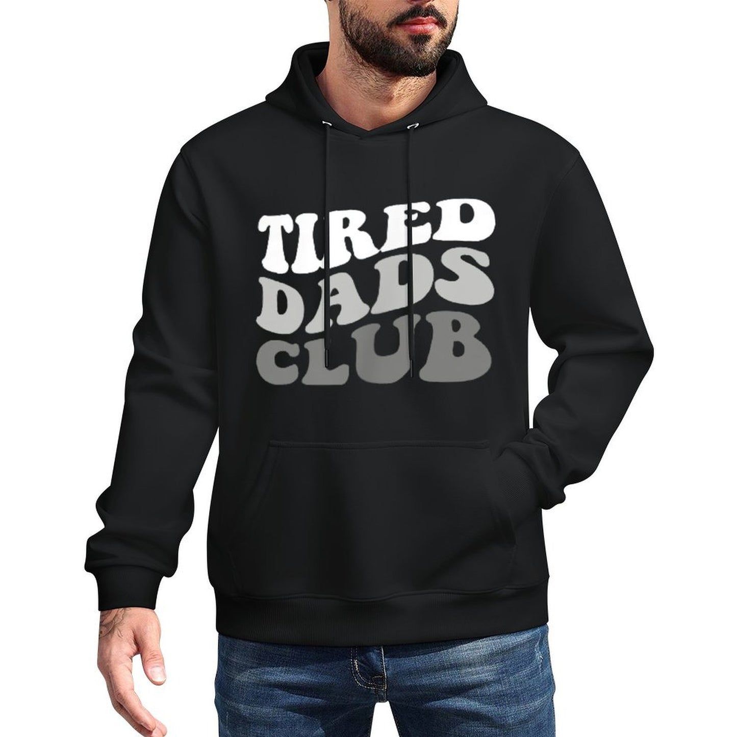 Tired Dad Club Playmat Car Race Track Dad Father's Day Kangaroo Pocket Hoodie