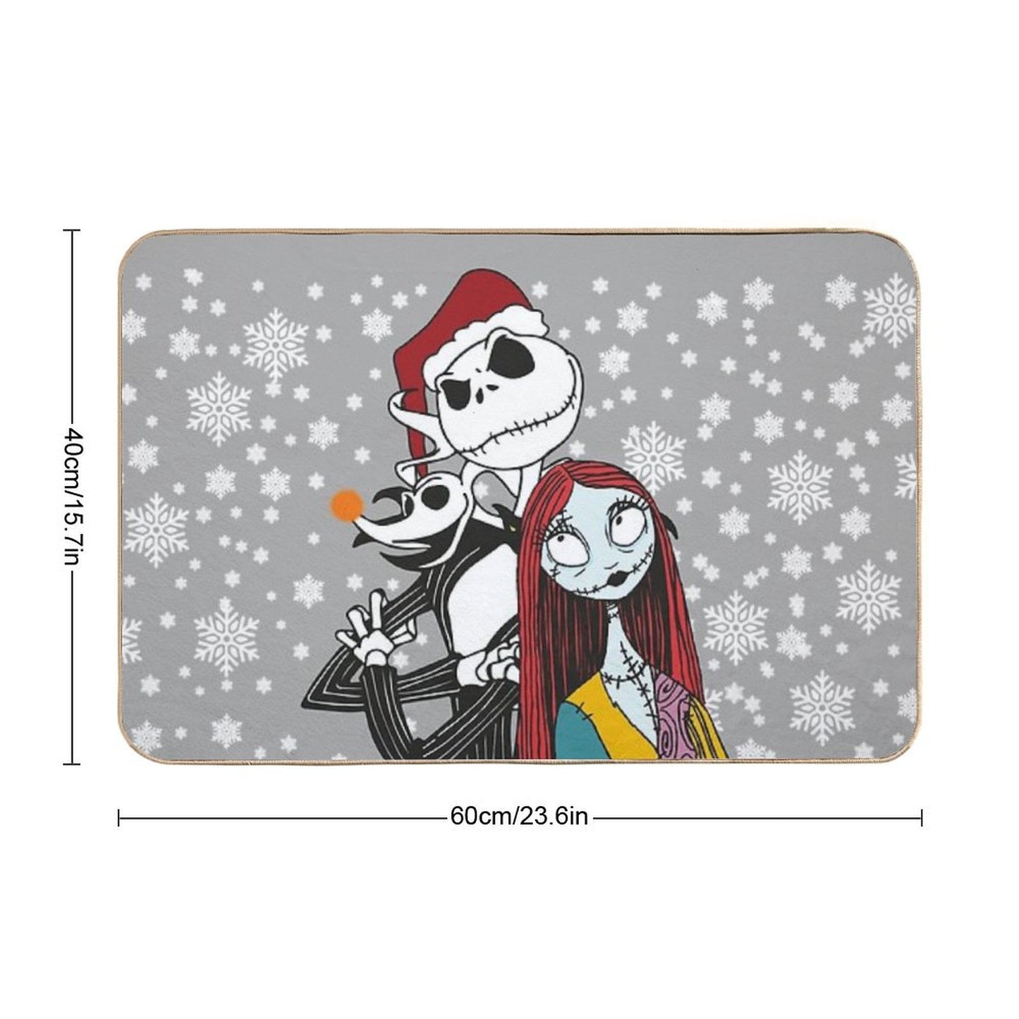 Jack Skellington, Zero And Sally - The Nightmare Before Christmas Bath Mat