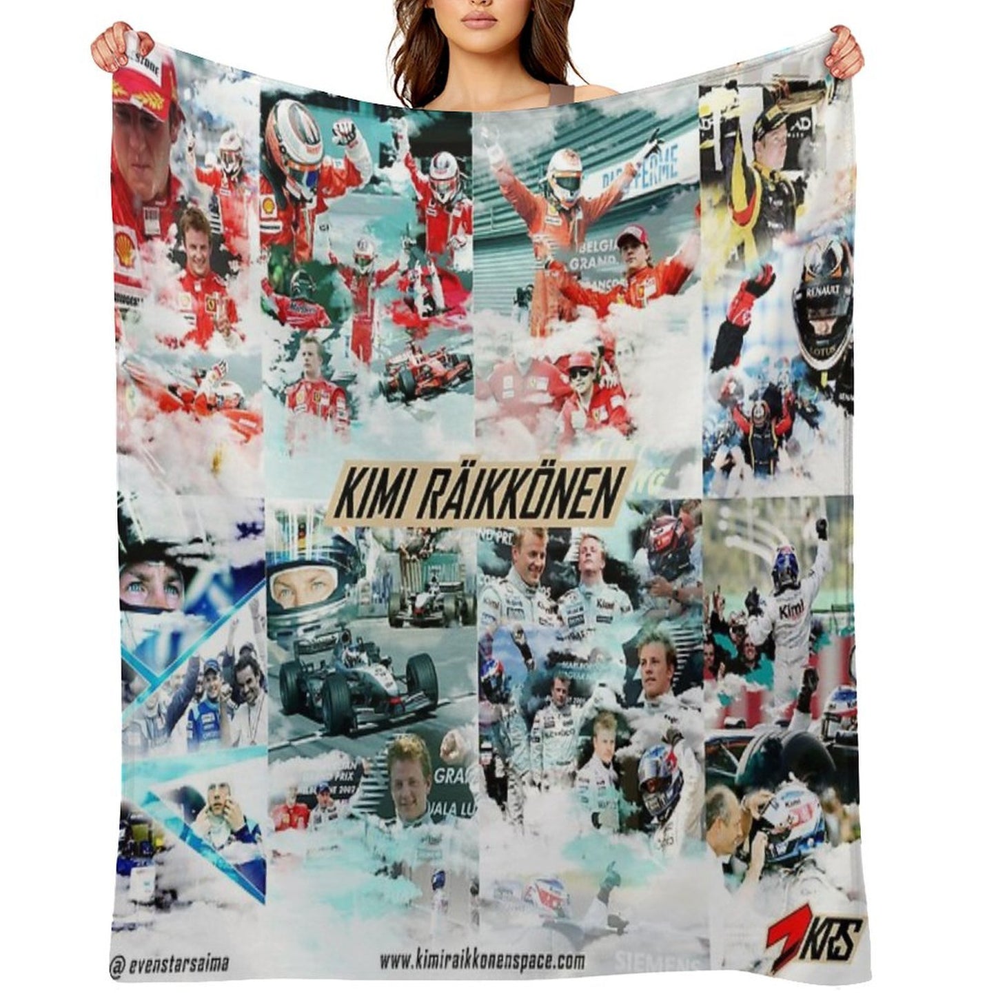 Kimi Raikkonen Career Throw Blanket