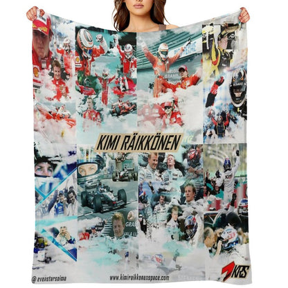 Kimi Raikkonen Career Throw Blanket