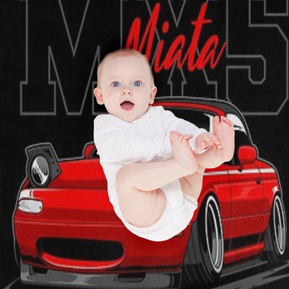 Red Miata Jdm Car Throw Blanket