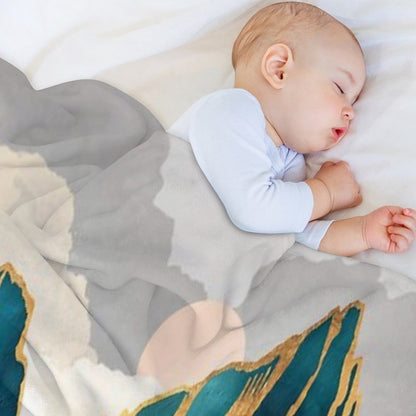 Golden Waterfall Throw Blanket