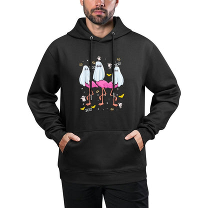 Funny Flamingo Boo Halloween Party Unisex Design Hoodie