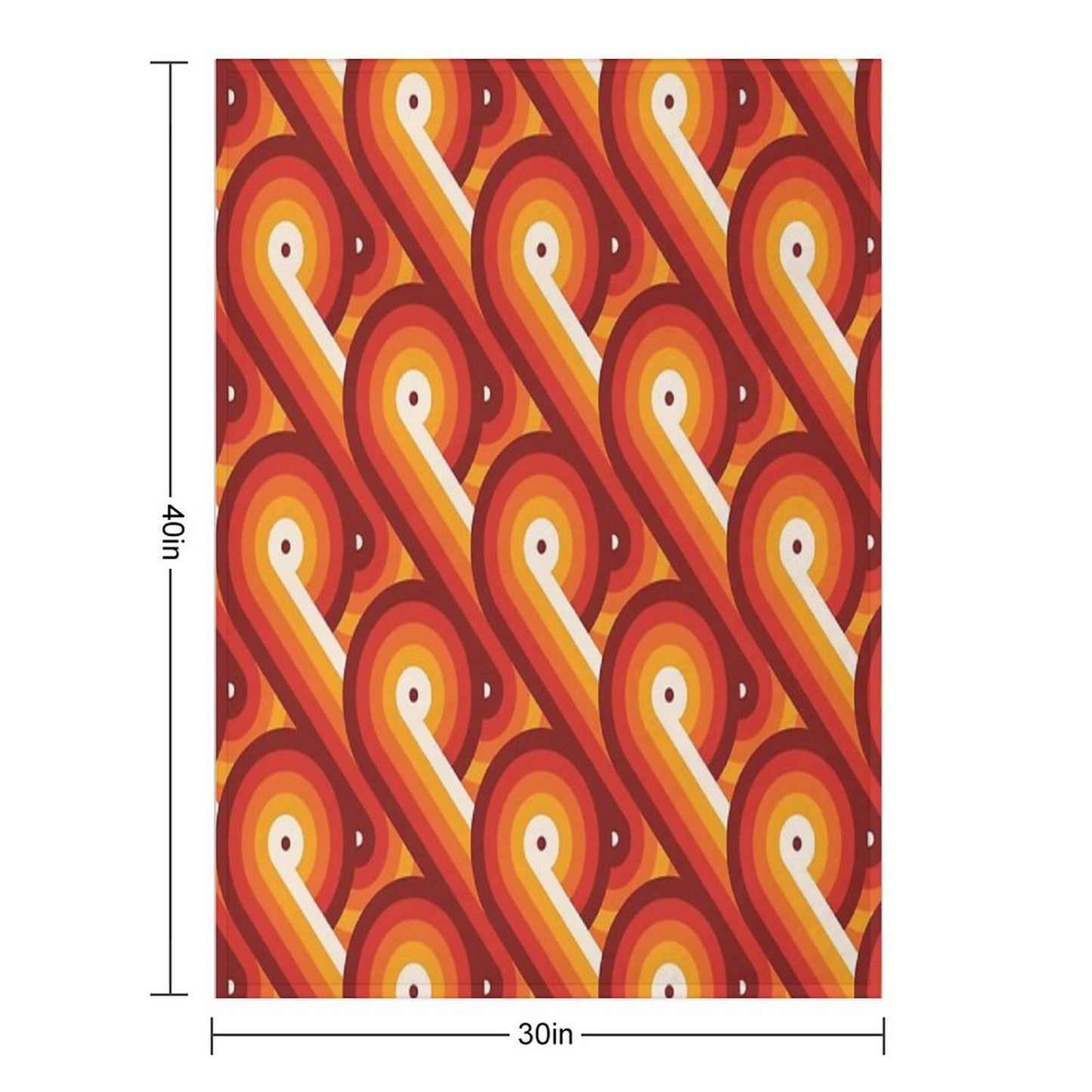 Disco Circles Geometric Pattern – “The Rogue” Palette Throw Blanket