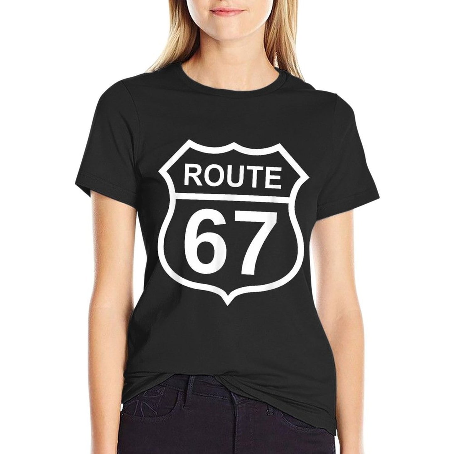 Route 67 Funny Six Seven 6 7 Meme Interstate Highway I-67  Odor-resistant T-Shirt