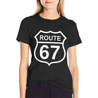Route 67 Funny Six Seven 6 7 Meme Interstate Highway I-67  Odor-resistant T-Shirt