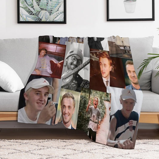 Tom Felton Collage Throw Blanket