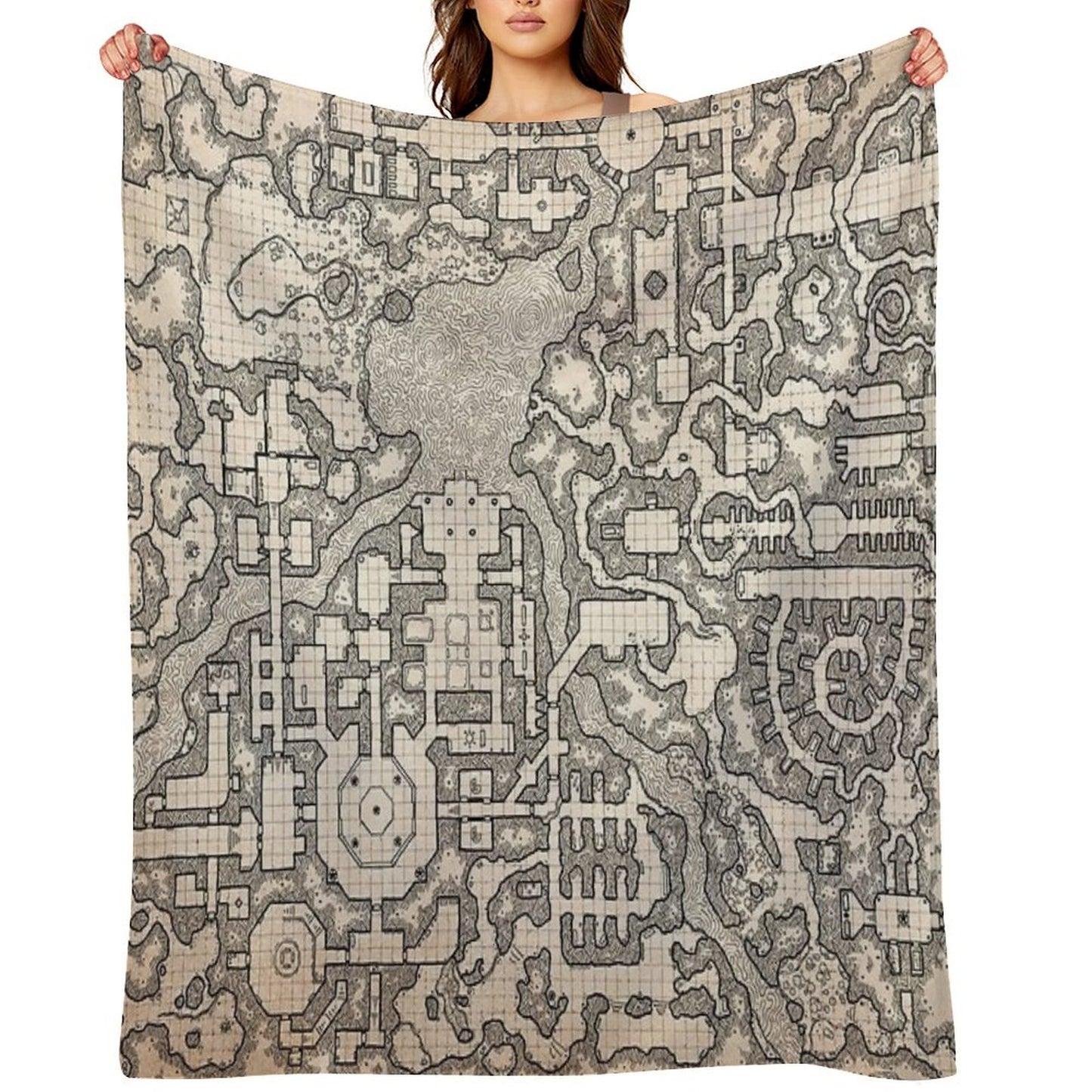 The Winter Tombs - A Massive Dungeon Complex by Dyson Logos Throw Blanket