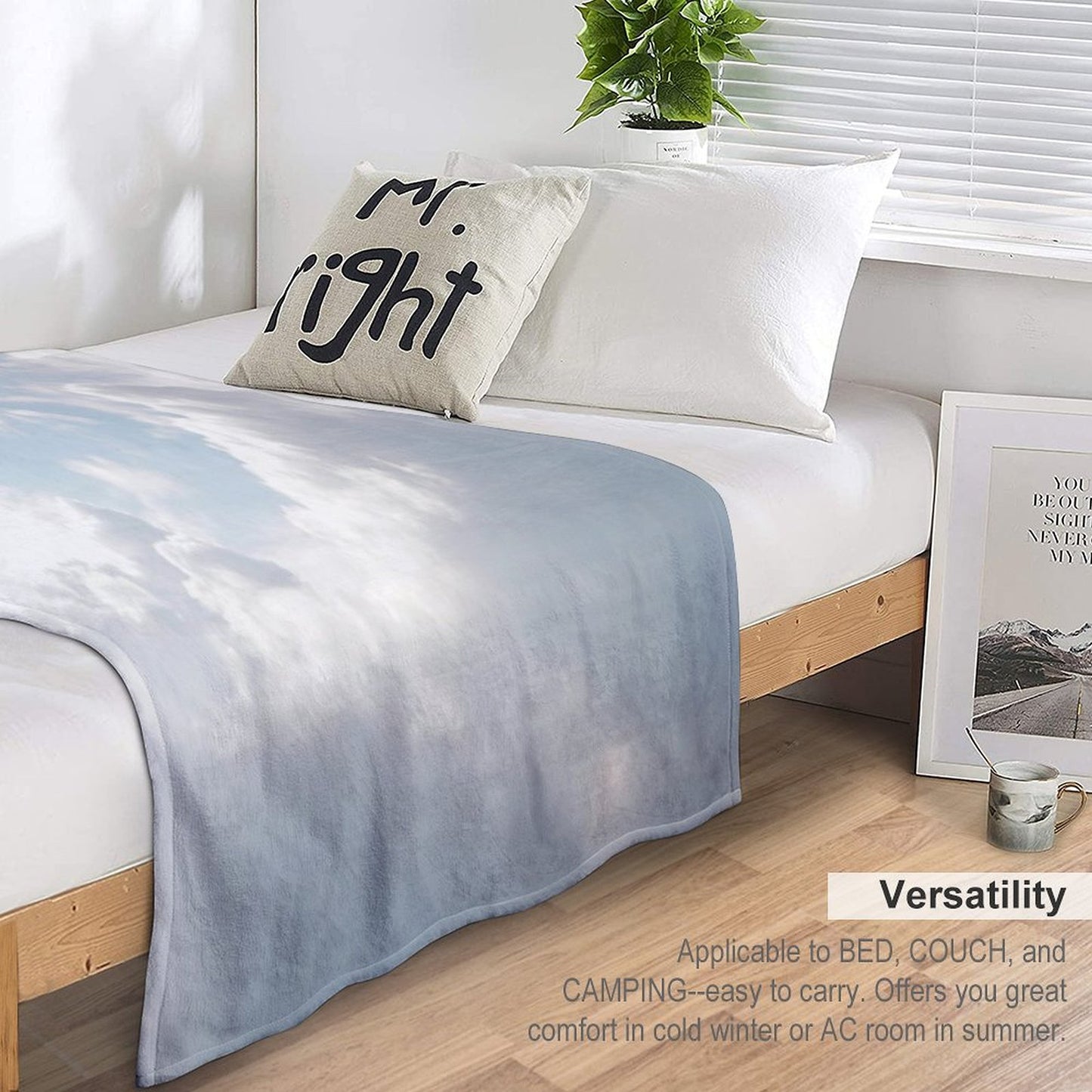 White Clouds Throw Blanket