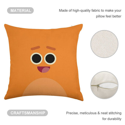 Bumble Nums  Stumble Linen Throw Pillow Cover