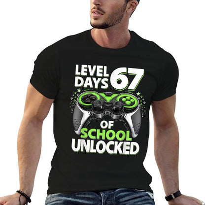Level 67 Days of School Unlocked Funny Six Seven 67 Meme  Moisture-wicking T-Shirt