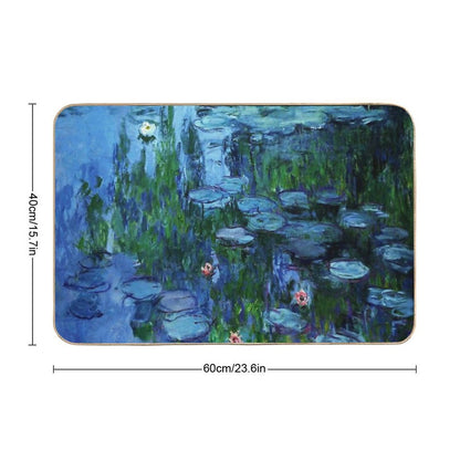 Claude Monet Water Lilies  Nymphéas Deep Color  Odorless Bath Mat