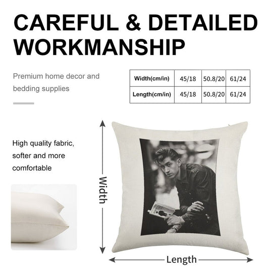 Alex Turner Linen Throw Pillow Cover