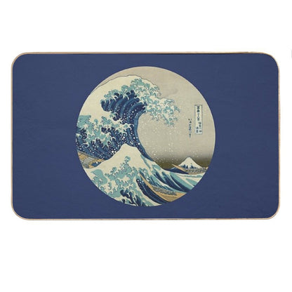 Great Wave Off Kanagawa Circle Bath Mat