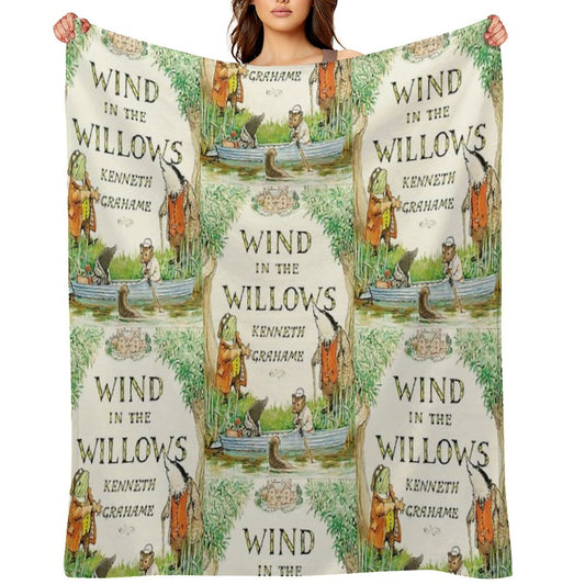 Wind in The Willows Book Cover Throw Blanket