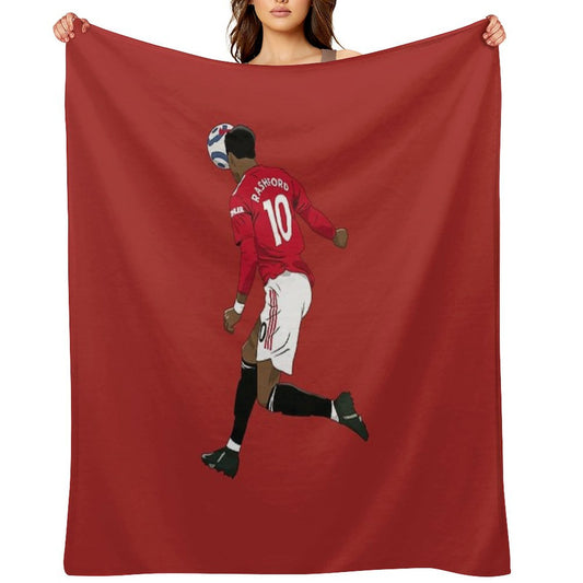 Marcus Rashford Header Throw Blanket