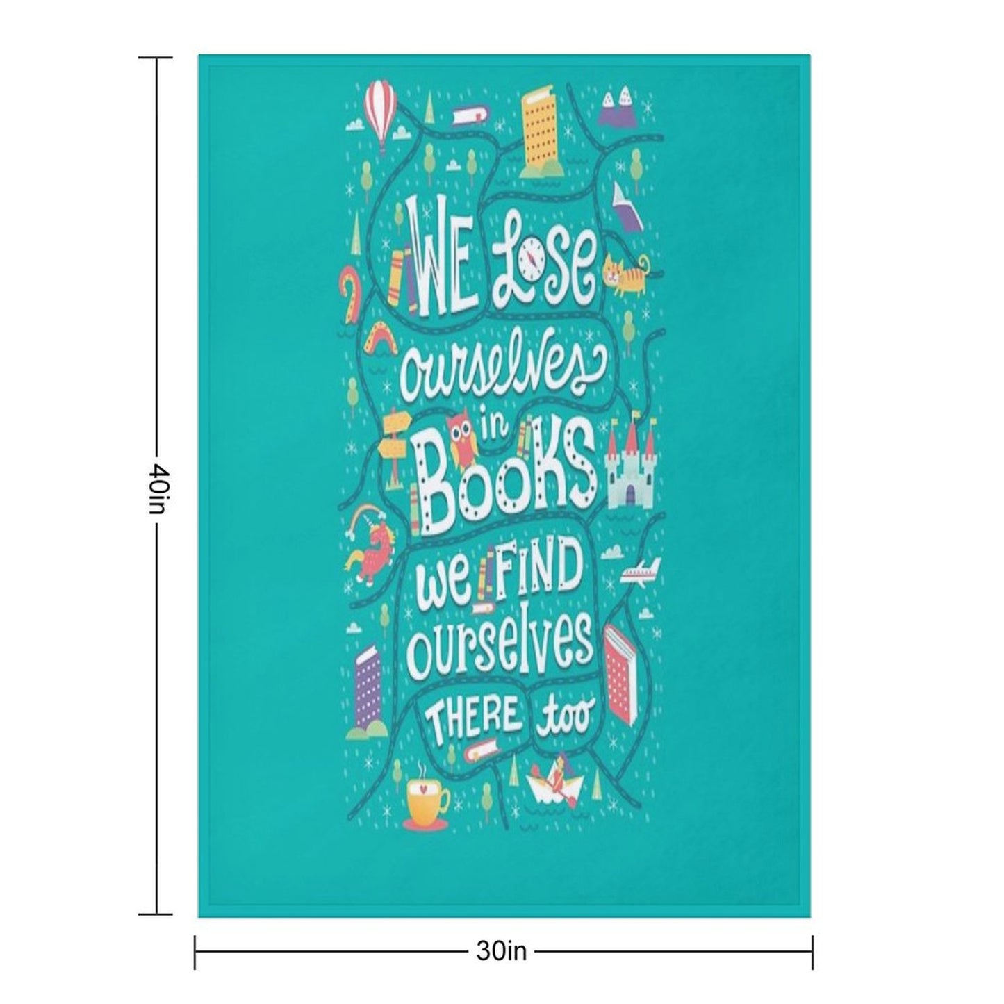 Lose Ourselves in Books Throw Blanket