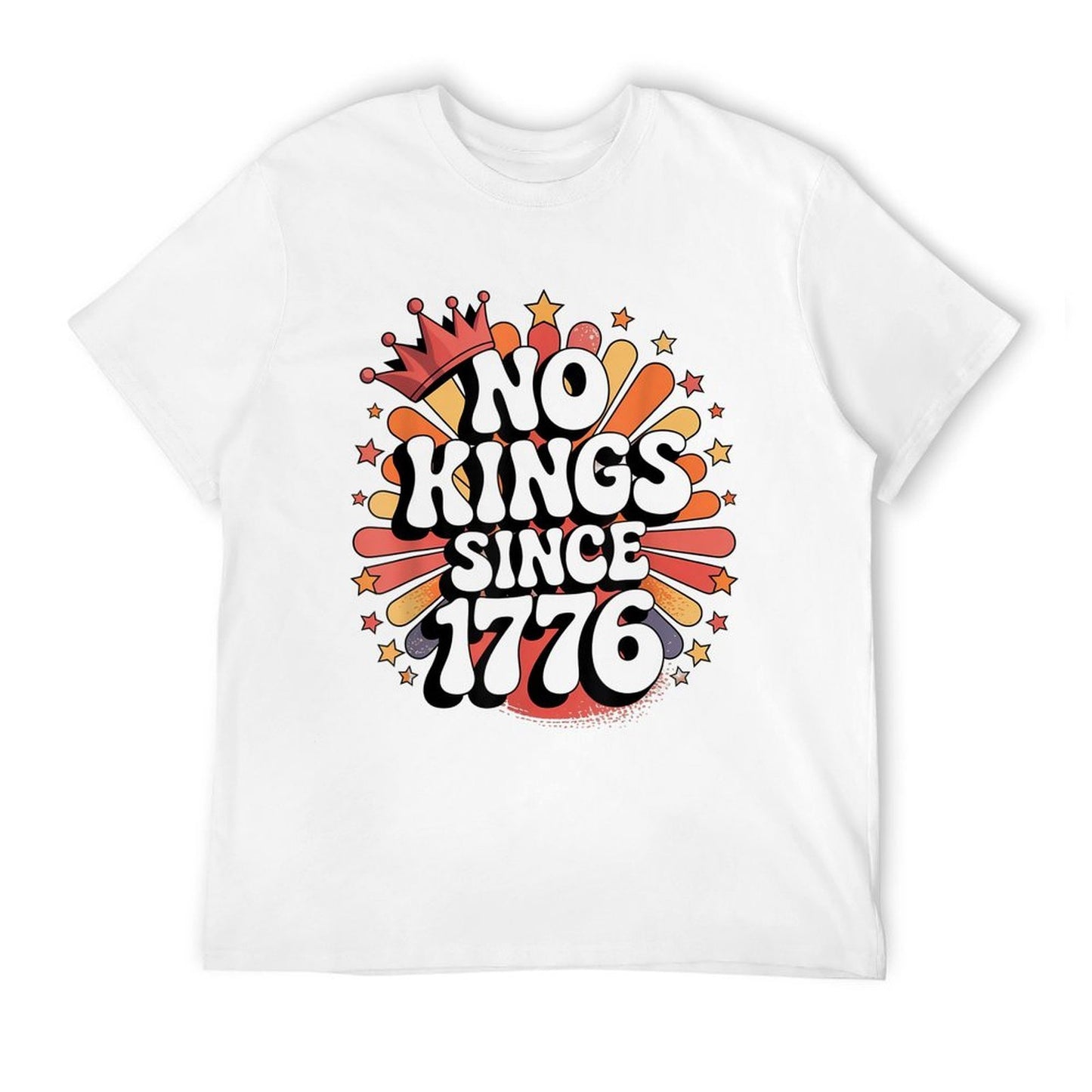 No KINGS in America Since 1776 Spirit Patriotic Men USA  Eco-friendly Material T-Shirt