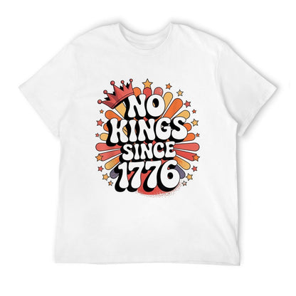 No KINGS in America Since 1776 Spirit Patriotic Men USA  Eco-friendly Material T-Shirt