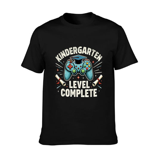 Kindergarten Level Complete Funny Graduation 2025 Gamer Boys T-Shirt