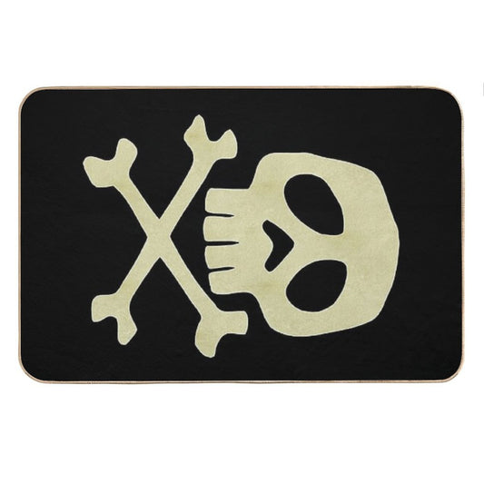 Danzig Style Harlock Skull Crossbones   Jolly Roger Bath Mat
