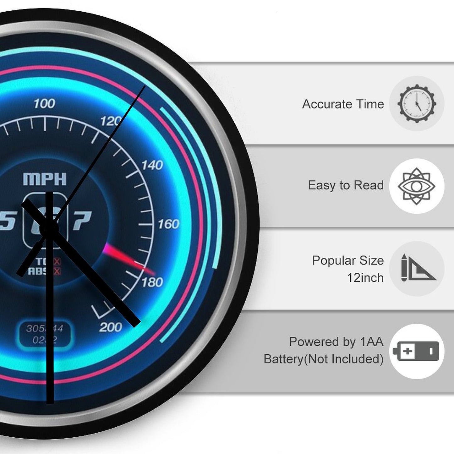 Neon Speedo Wall Clock