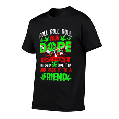 Funny Weed Pot Lover Roll Joint Friend Smoking Marijuana T-Shirt