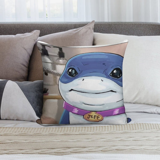 Jeff The Land Shark Soft Durable Construction Throw Pillow