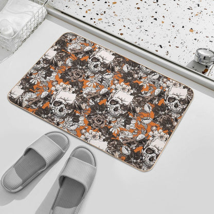 SKULLS ORANGE Bath Mat