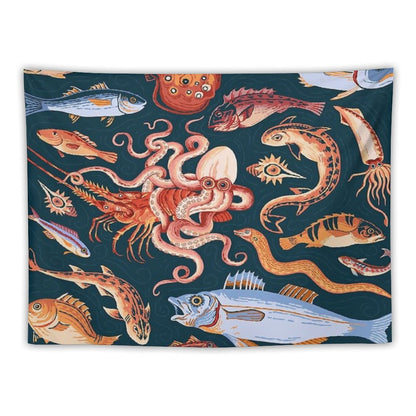 Pompeii Marine Mosaic Tapestry