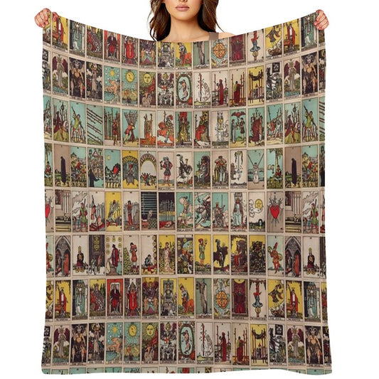 The Full Tarot Deck. Major And Minor Arcana Throw Blanket