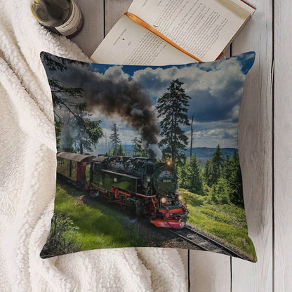 Steam Locomotive - Harz Narrow Gauge Railways (Germany) Linen Throw Pillow Cover