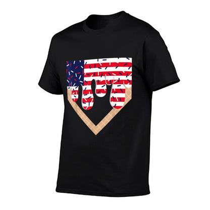 Baseball Drip Boy Ice Cream Patriotic American 4th July  Slim-fit Cut T-Shirt