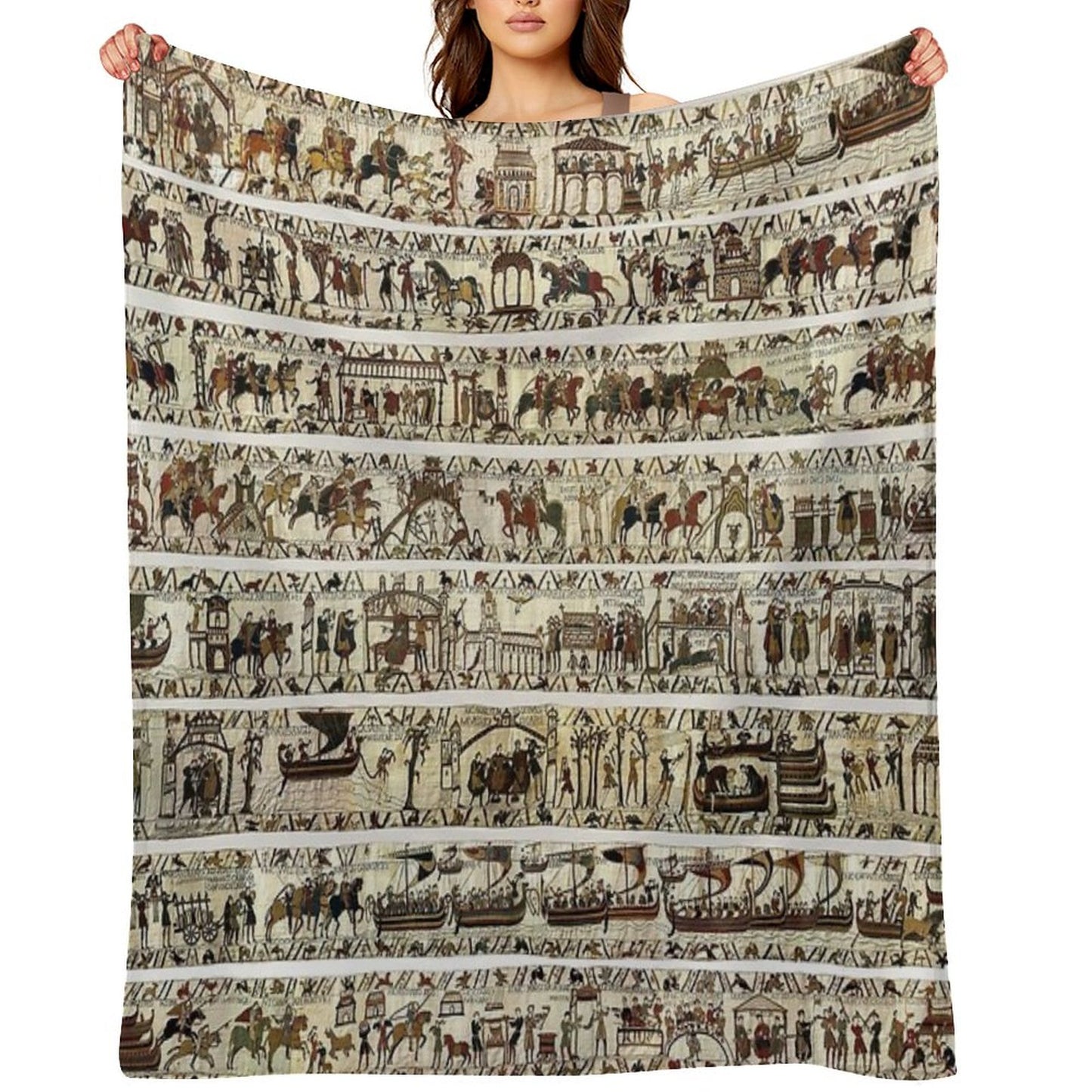 THE BAYEUX TAPESTRY Throw Blanket