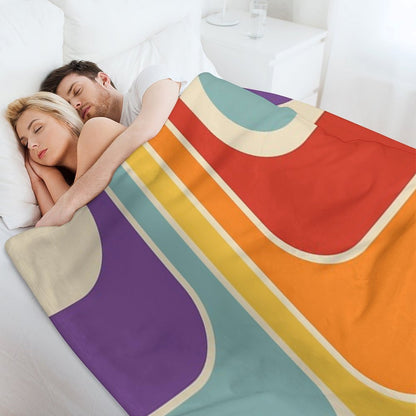 Retro Geometric Design 628 Throw Blanket