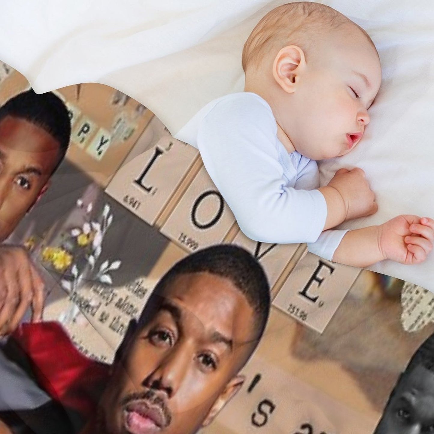 Michael B. Jordan Photo Collage Throw Blanket