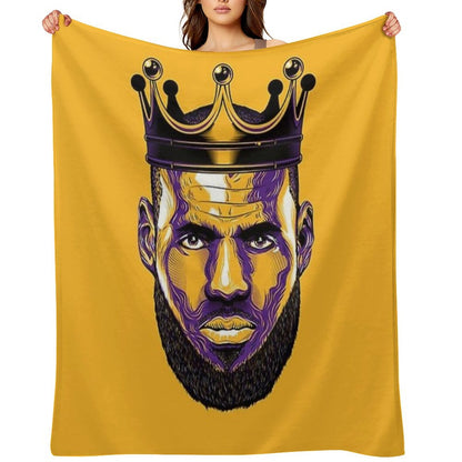 King Lebron James Throw Blanket