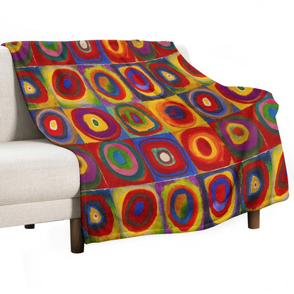 KANDINSKY HD - Color Study Squares Art Painting Throw Blanket