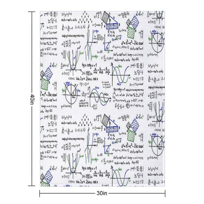 Mathematics Formulas And Numbers Throw Blanket