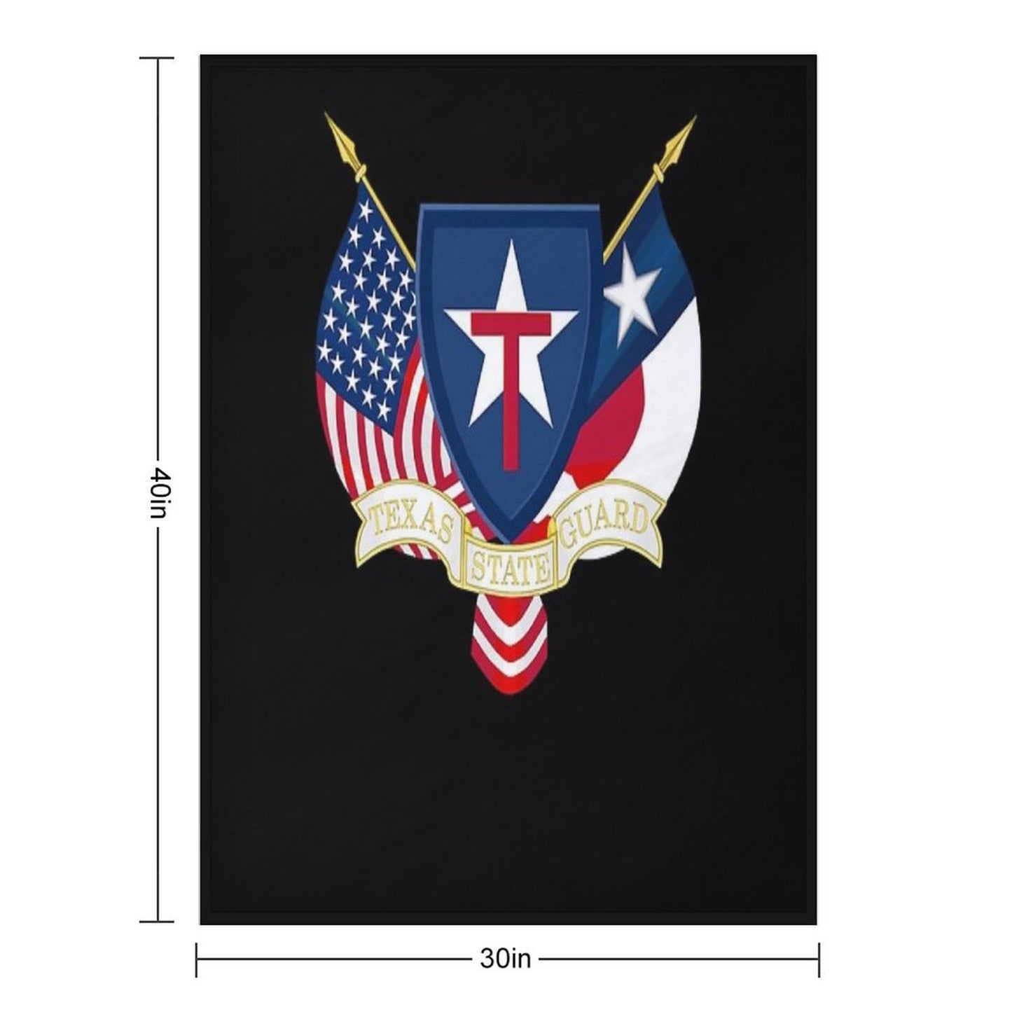 Texas State Guard Throw Blanket