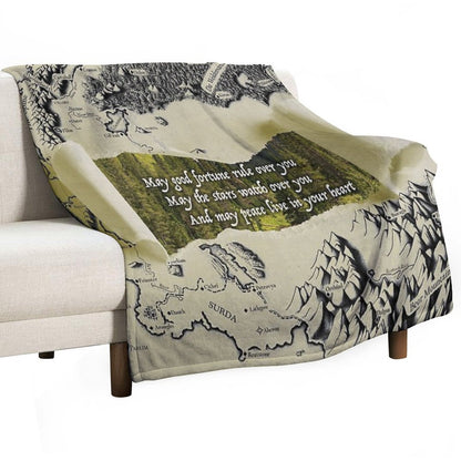 Eragon Elvish Greeting Throw Blanket